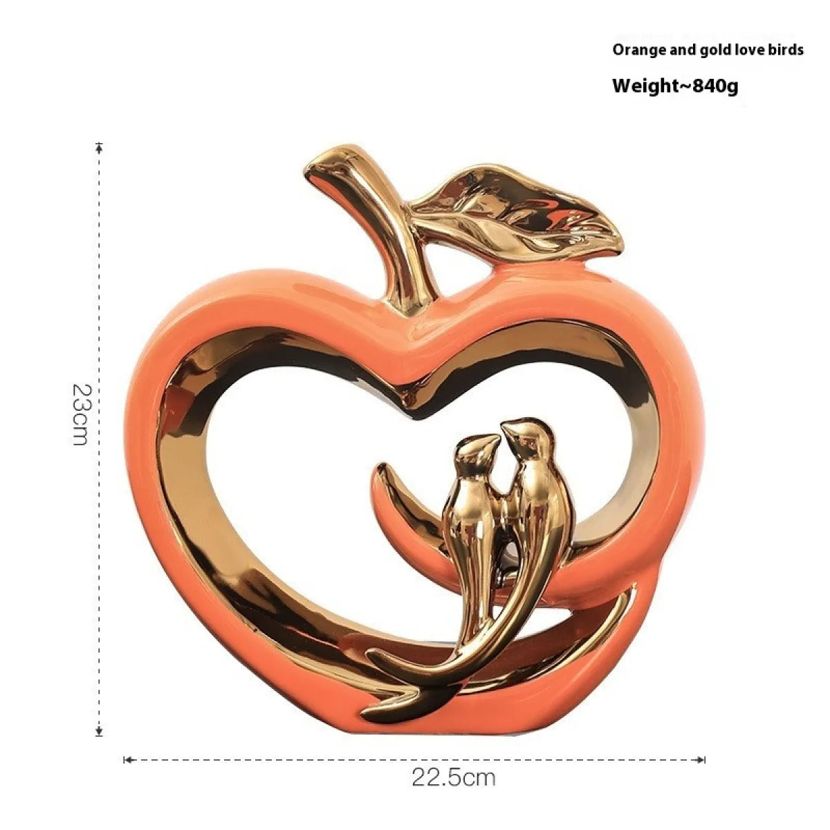 Golden Lovebirds Accent Piece