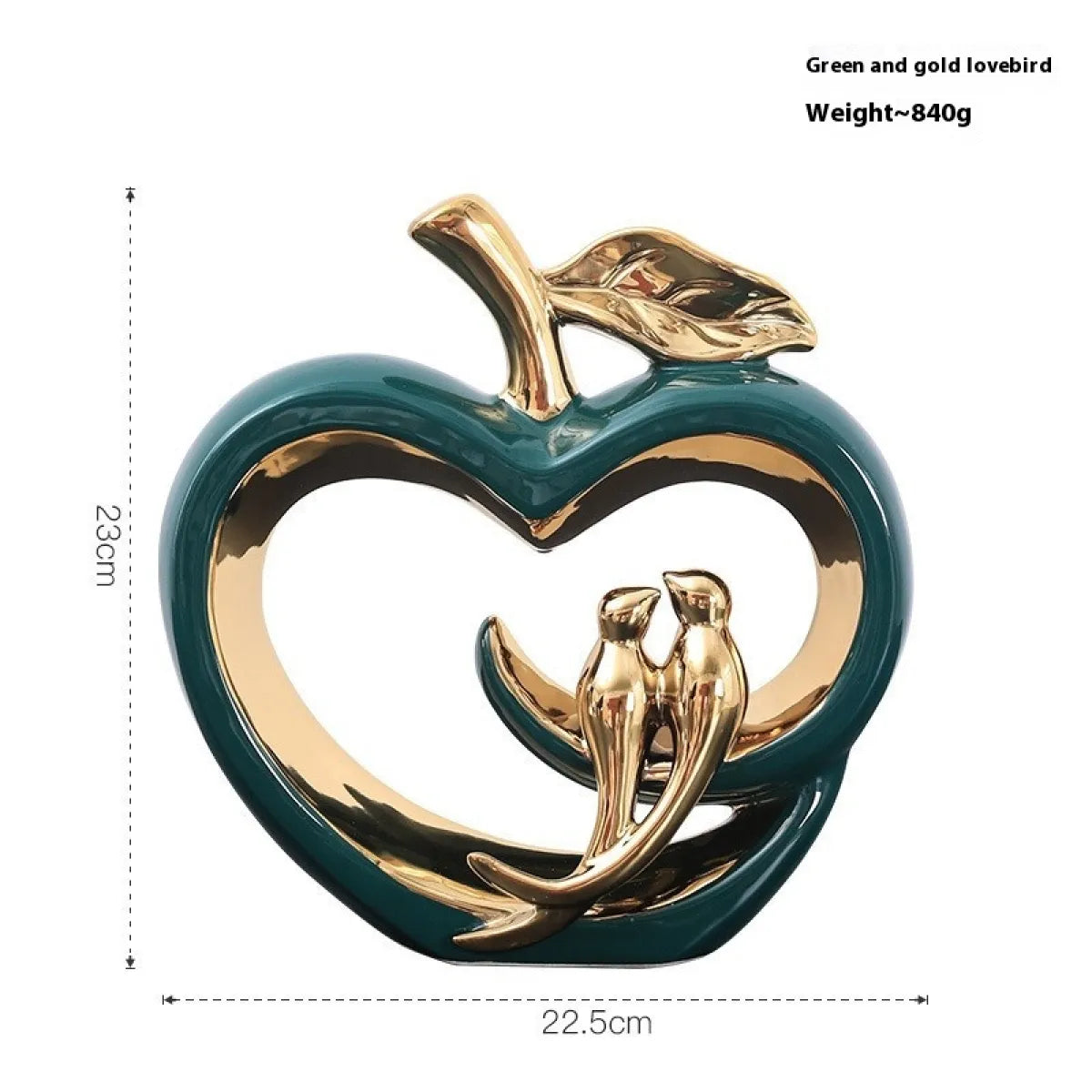 Golden Lovebirds Accent Piece
