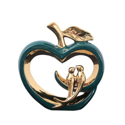 Golden Lovebirds Accent Piece
