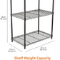 3-Shelf Adjustable Heavy Duty Steel Wire Rack