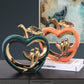 Golden Lovebirds Accent Piece